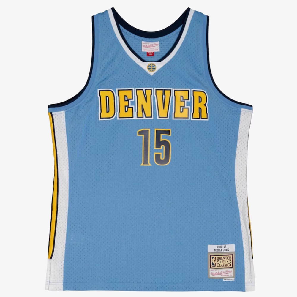Nikola Jokic 2016 Road Denver Nuggets Blue Jersey Mitchell & Ness Large